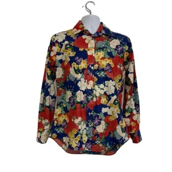 Original Stitch Mens Size L Long Sleeve Cotton Japan Button Up Multicolor - Picture 2 of 12